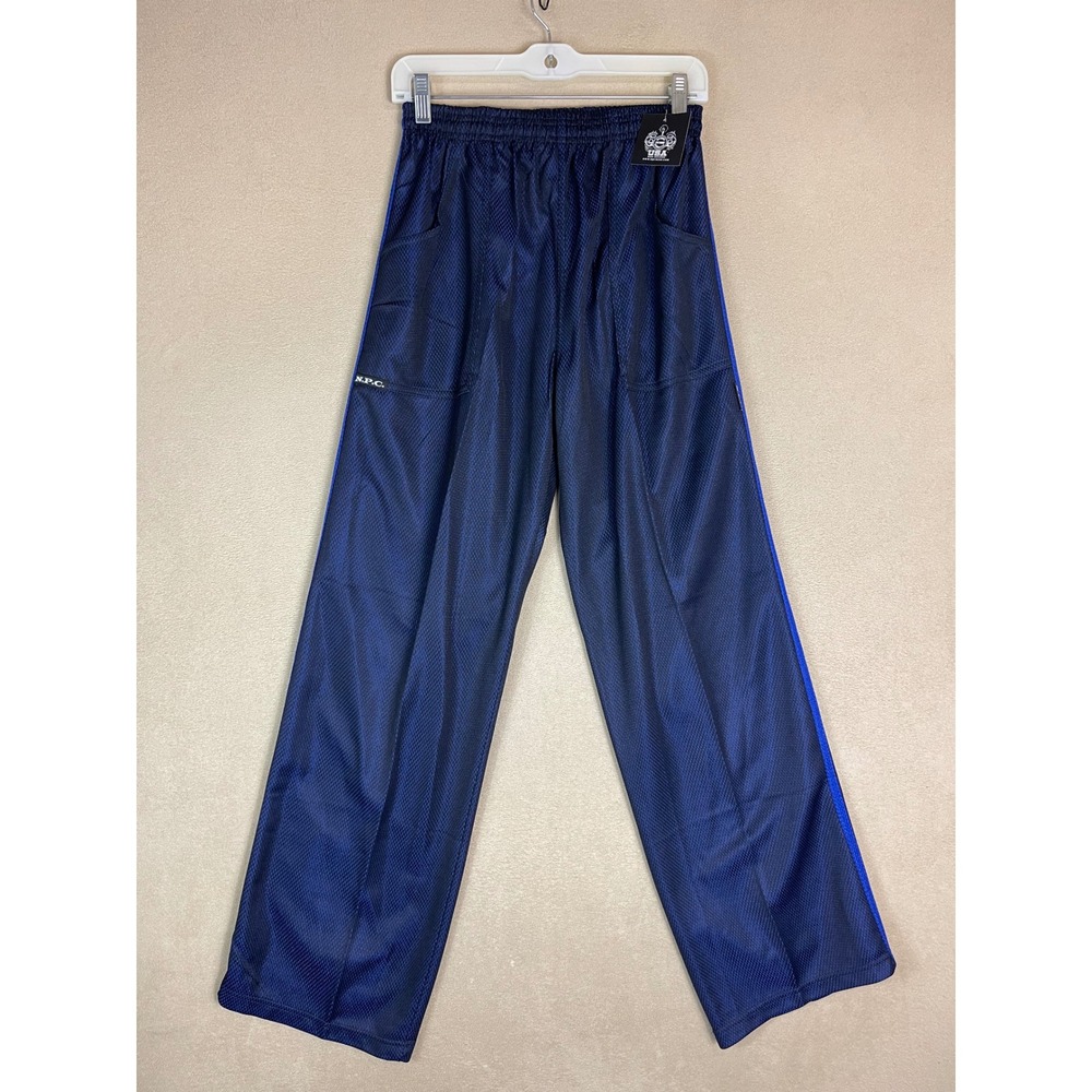 NPC Active Wear Bodybuilding Pants Medium Blue Mesh Athletic Drawstring Trousers